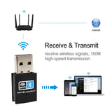 WiFi Bluetooth Wireless Adapter 150Mbps USB Adapter 2.4G Bluetooth V4.0 Dongle Network Card RTL8723BU for Desktop Laptop PC