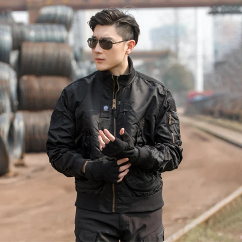 Varsity Jackets Motorcycle Jacket Man Coat Parkas Men's Cardigan Coats Clothing Winter Boy Cold New Tactical Outerwears Military