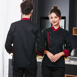 Restaurant Chef Jacket Top Long short Sleeve Hotel Cafe Kitchen Work Wear Bakery Cooking Tops Fast Food Chef Uniform for men