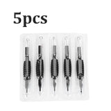 1RL 3RL 5RL 7RL 9RL Disposable Sterile Tattoo Grip Needle Silicone Grip Makeup Beauty Tools Tattoo Tubes Tips Grips 5pcs/pack