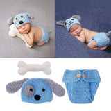 Newborn Photography Props Costume Hat Cape Set Crochet Knit Clothes Studio Photography Accessories Halloween Costumes