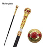 Colorful Luxury Round Handle Walking Stick with Hidden Plate Self Defense Fashion Cane Plate Cosplay Crosier Stick 93cm