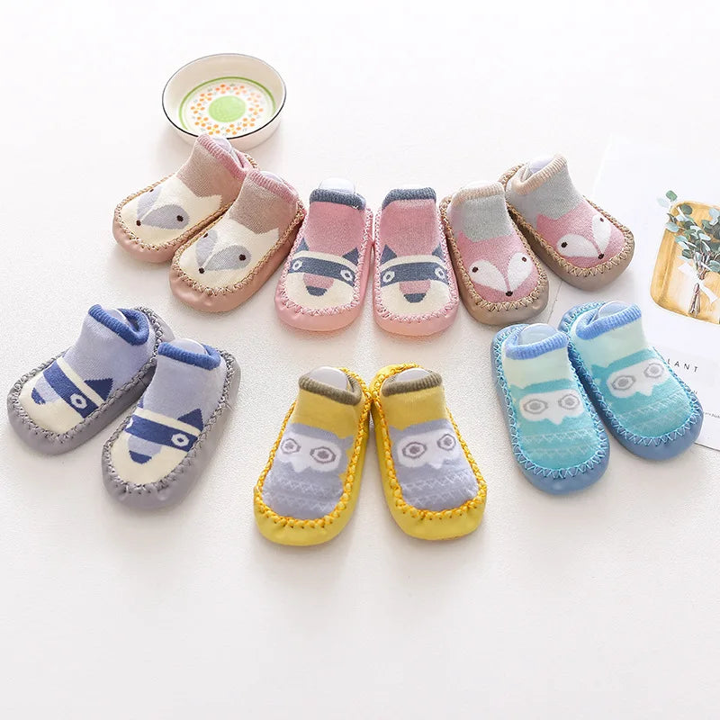 Baby Socks Shoes Infant Cute Cartoon Kids Boy Shoes Soft Rubber Sole Child Floor Sneaker BeBe Booties Toddler Girls First Walker