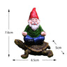 12cm Blue Red Dwarf lying Drunk Gnome Statues Fairy Garden Decor Ornaments Flower Pot Micro Landscape Outdoor Figurine Ornament