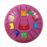 8 Inch 11 Note Tongue Drum Pink Steel Pan Hand Drum 11 Key Children Mini Ethereal Drums Percussion Instrument Yoga Meditation