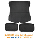 2024 3D Left Right Hand Driving All-Weather Floor Mats Trunk Mat Car Floor Liners For Tesla Model 3 Model Y 2019 - 2023