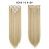 Set Hair Clip In Hair Extensions With Clips Hairpieces Synthetic Extension False/Fake Hair Blonde Eunice Hair Long Hair Pieces