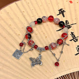 Anime Tian Guan Ci Fu Bracelet Xie Lian Heaven Official’s Blessing Beads Chain Butterfly Pendant Bracelet Cosplay Jewelry Gift