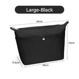 WUTA Bag Organizer Insert For Longchamp Tote Bags Handbag S/M/L,Luxury Nylon Purse Organizer Zipper Inner Bag Accessories Shaper