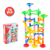 29-197pcs Set DIY Construction Marble Run Race Track Building Blocks Kids 3D Maze Ball Roll Toys Children Christmas Gift