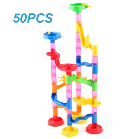 Marble Run Race Track Building Blocks Kids 3D Maze Ball Roll Toy DIY Educational Marble Run Race Coaster Set For Children Gifts