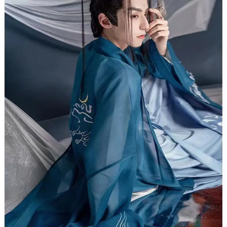 Chinese silk robe ancient knight hanfu men women aldult Kimono Swordsman hanfu Traditional Vintage Ethnic cosplay Dance Costume