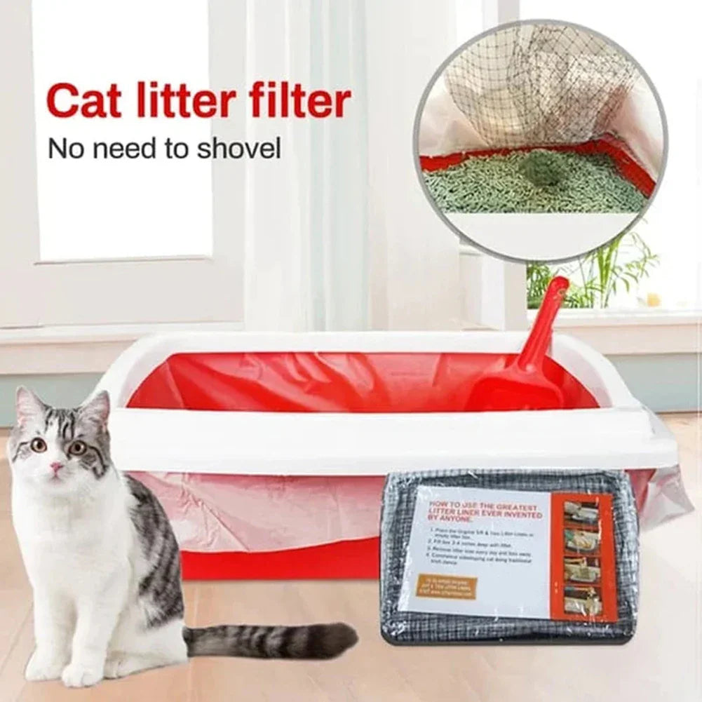 Large/Small Mesh Cat Litters Liners Bag Easy Cleaning Cat Litters Poop Tool For Cat Litters Box