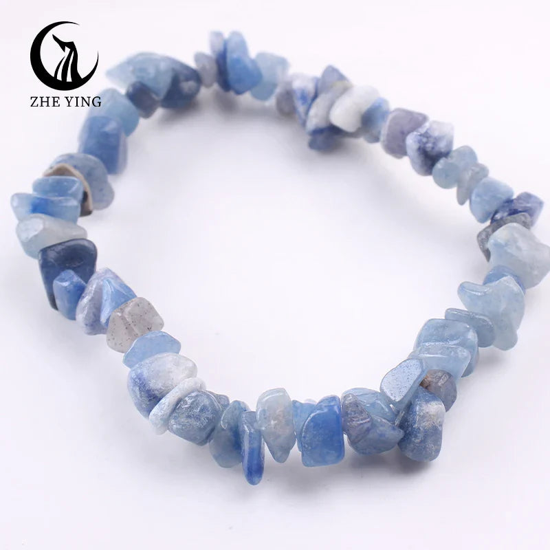 Stretch Natural 5-8mm Chips Bead Bracelet Healing Crystal Energy Fashion Jewelry for Women Men Girl Birthday Gift