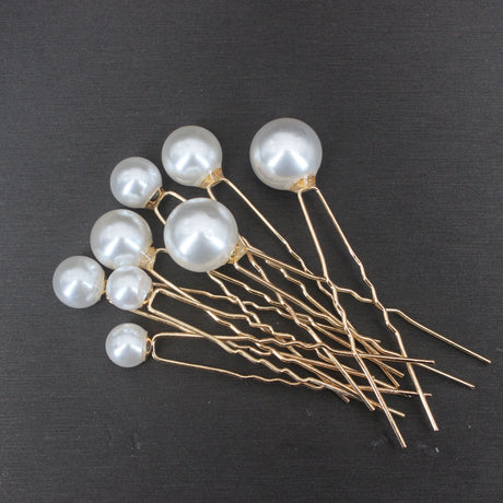 Fashion Metal U Shape Pearl Hairpin Clips Wedding Bridal Updo Ornaments Ancient Costume Modeling Hair Jewelry Accessories Gifts