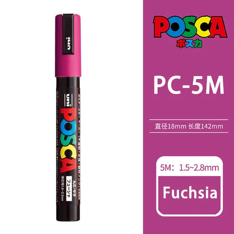 39 Colors Uni Posca PC-5M Paint Marker,1.8-2.5mm Medium Point Acrylic Painting Markers Pens Drawing Graffitti POP Advertising