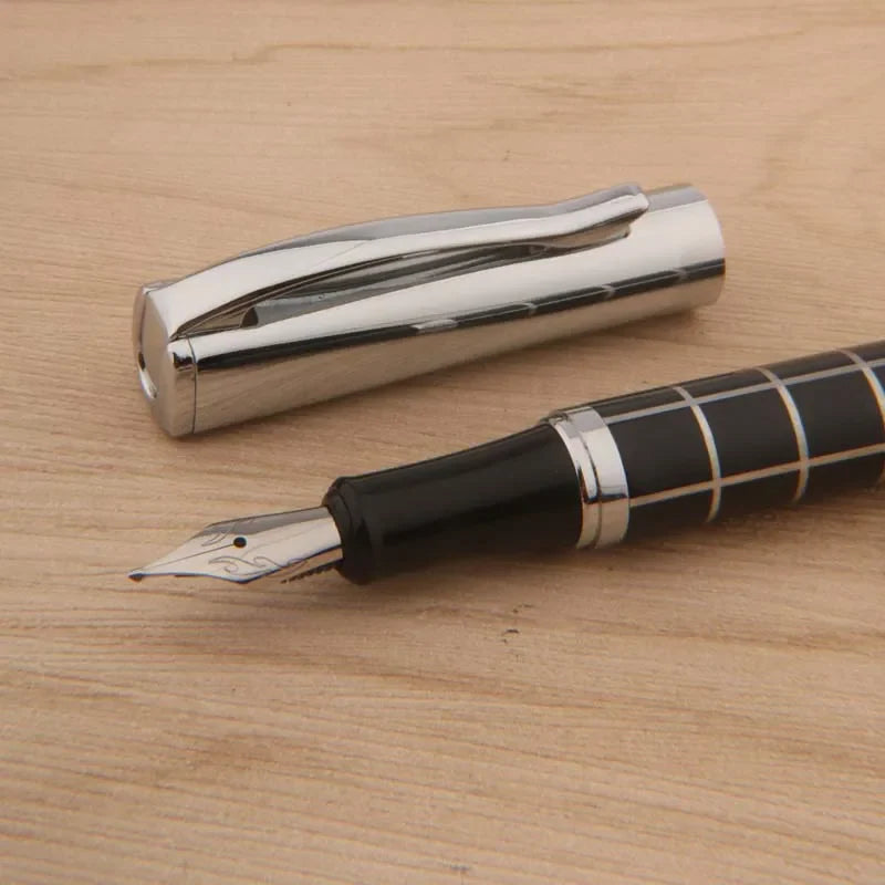 Metal 706 Fountain Pen Naginata Hand Polished Business Stationery Office Supplies Ink Pens New