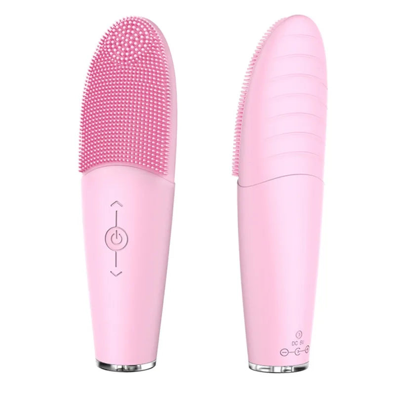 Silicone Face Washing Machine Ultrasonic Vibration Waterproof Facial Cleansing Brush Face Washing Product Beauty Skin Care Tool