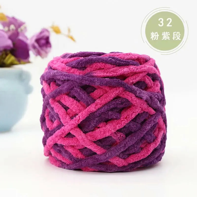 100g Chenille Knitting Yarn Crocheting Hair Soft and Comfortable Knitting Crochet Yarn for Hand Knitting Sweaters and Hats Knit