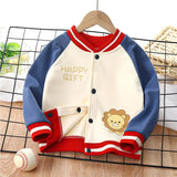 Children's Padded Baseball Jacket Spring Autumn New Clothes Outerwear Boys Girls Cartoon Fashion Coat Baby Casual Top Clothing