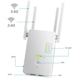 AC1200 Wireless 5G WiFi Extender/Router/AP Dual Band Repeater Booster Signal 802.11AC Long Range 1200Mbps Wi-Fi Access Point