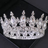 Gorgeous Crystal Bridal Wedding Hair Accessories Rhinestone King Queen Full Round Circle Pageant Tiara Crystal Prom Royal Crown