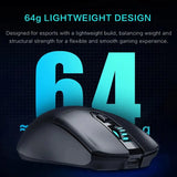 Thunderobot ML602 Wireless Gaming Mouse PAW3395 26000DPI 650IPS 64g Lightweight Symmetrical Form Tri-mode For Laptop PC Gamer