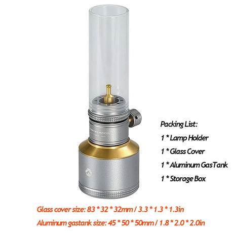 Candlelight Kit Portable Lamp Windproof CandleLight Outdoor Camping GasBurner Light Tent Lamp Picnic BBQ Fishing Lantern