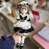 Full Set 1/6 BJD Doll Fashion Suit 30CM Doll with 3 Pair Eyes Blythe Doll Kids Girls Toy Gift ( Open Head)