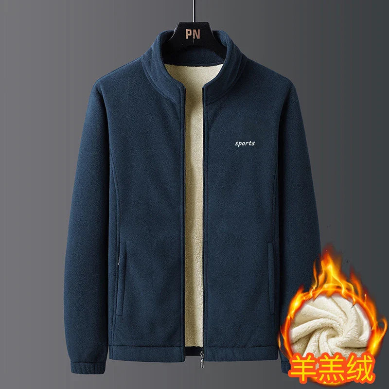 Thick Warm Men's Winter Fleece Jacket Coat Fashion Trend Outdoor Parkas Men Clothing