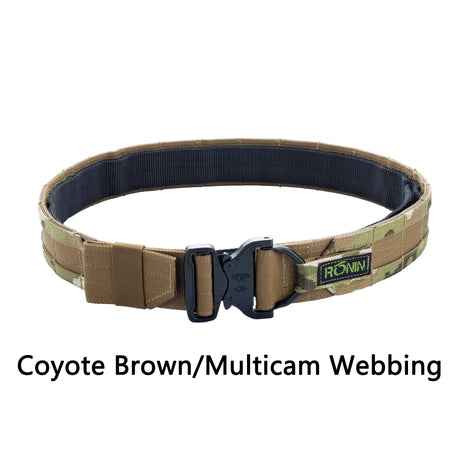 Ronin Style Tactical SENSHI Belt 【1.5 Inch】 Outdoor Military Hunting Double Layer Belt Molle System AIRSOFT