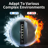 HORACO 2.5G Ethernet Switch 5 Port 2500Mbps Network Switcher 10G SFP Uplink Hub Internet Splitter Auto MDI/MDIX Plug and Play