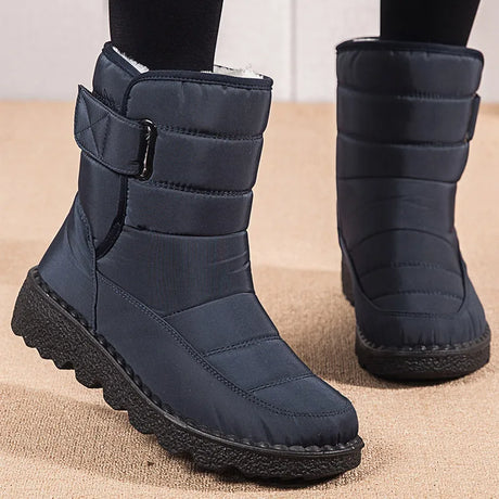 Women's Boots Super Warm Winter Boots With Heels Snow Boots Rubber Booties Fur Bota Feminina Short Boot Female Winter Shoes