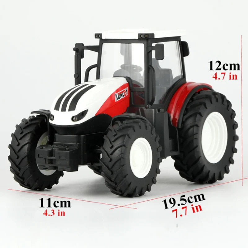 RC Farm Tractors Car Trailer 2.4G Radio Controlled Cars Farming Simulator Truck Miniature Farmer Animal Model Toys Children Boy