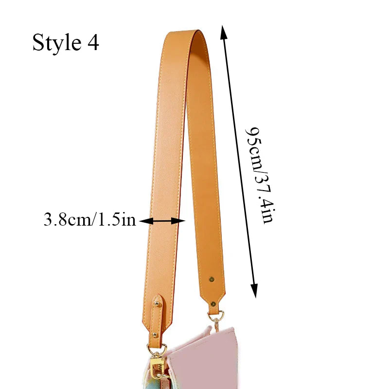 100% Genuine Leather 105CM Bag Strap for LV Neverfull Bags Adjustable Handbags Straps Crossbody Replacement Bag Accessories