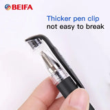 BEIFA 12pcs Classic Signing Gel Ink Pen Durable Ballpoint Pen Bullet Tip 0.5mm for School Office Supplies Stationery