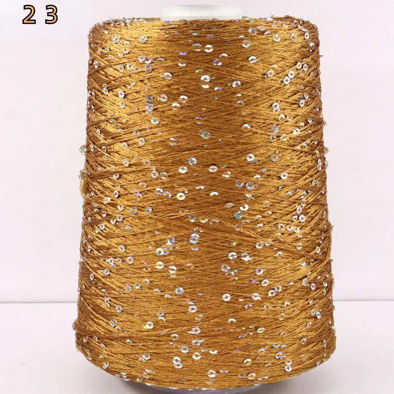 500G Glitter FancyYarn Sequin  Hand Crochet Thread Knitting Clothes Needleworkyarn With Sequins Knitting Yarn Needlework Sequins