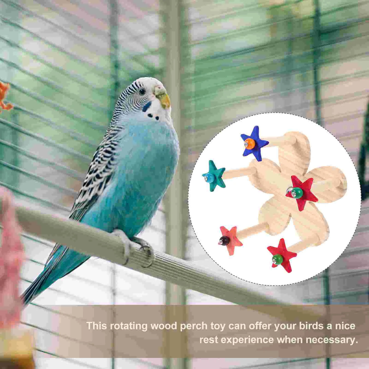 Parrot Toy Bird Perches for Cockatiels Parakeet Cage Accessories Stand Ferris Wheel