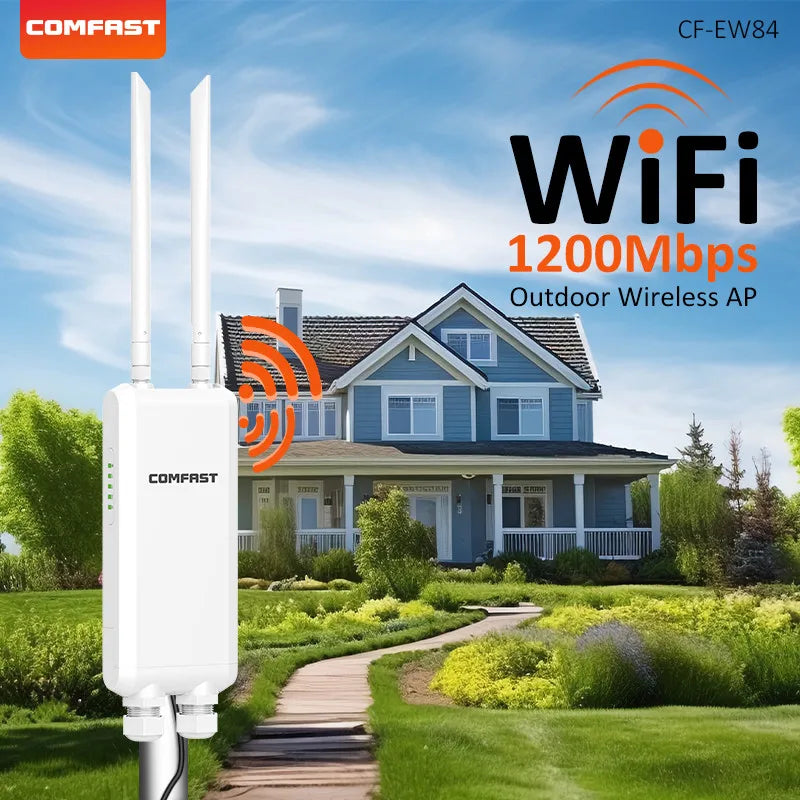 AC1200 Outdoor WiFi AP Router Gigabit Range Extender Access Point Repeater 2.4G/5Ghz Wi-Fi Antenna Booster Amplifier For Squares