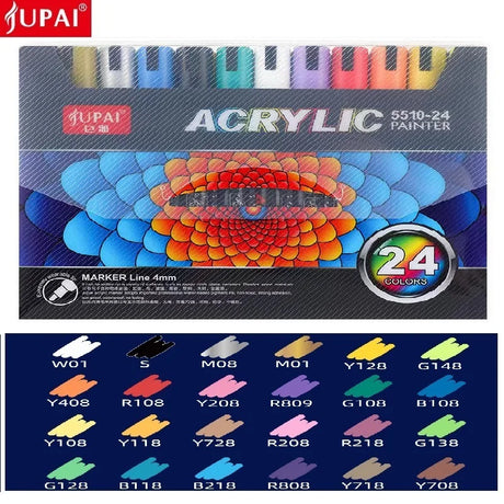 JUPAI Plumones Colores Markers Acrylic Posca Colorful Advertising Painting School Stationery Ceramic Glass Graffiti Waterproof