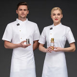 High End Unisex Pizza Chef Uniform Restaurant Work Shirt Kitchen Baker Jacket  Apron Set Cook Work Wear Women Waiter Clothes