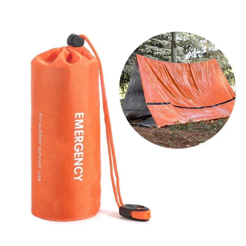 Outdoor Survival Tent 2 Person Emergency Shelter Tube Tents Waterproof Emergency Tent Emergency Survival Shelter Wind Proof Tarp