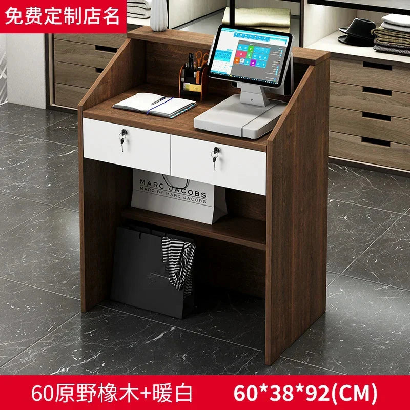 Modern Reception Desks Office Furniture Simple Bar Counter Commercial Clothing Store Cashier Desk Barber Shop Reception Desks