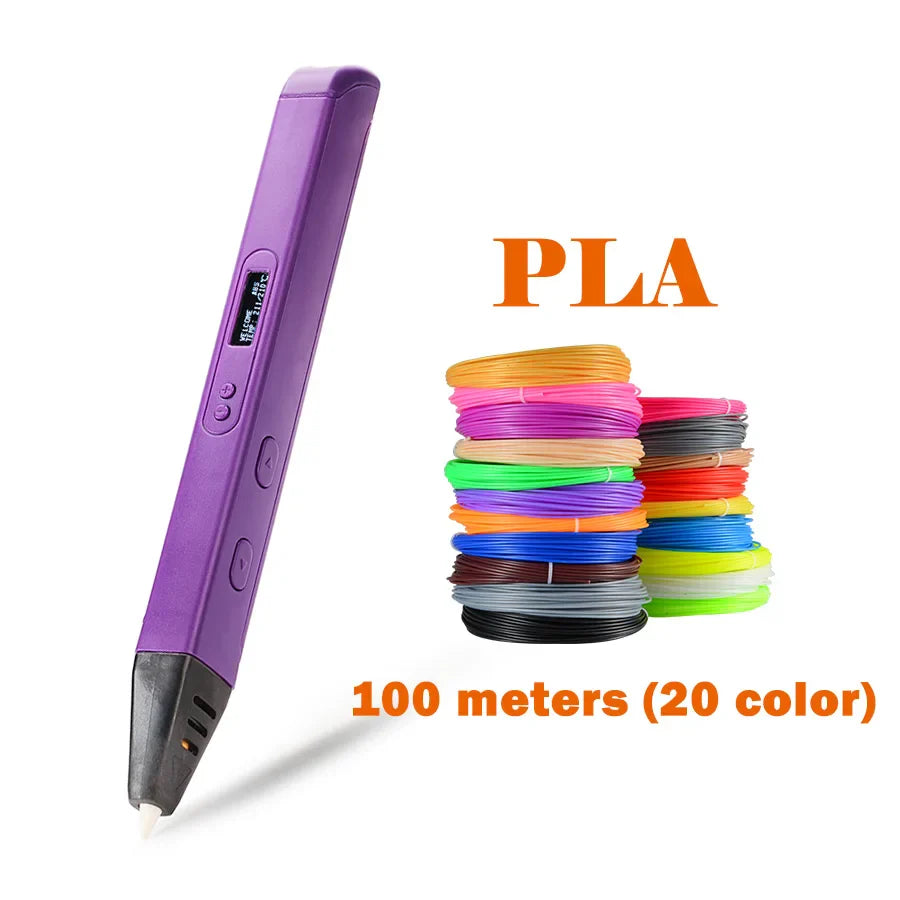 Creative 3D Drawing Pen RP800A with OLED Display - Perfect for Art, Doodling, and Unique Gift Ideas!