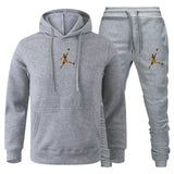 Spring and winter men and women can pullover hoodie + jogging pants two-piece hip hop sportswear suit fashion trend