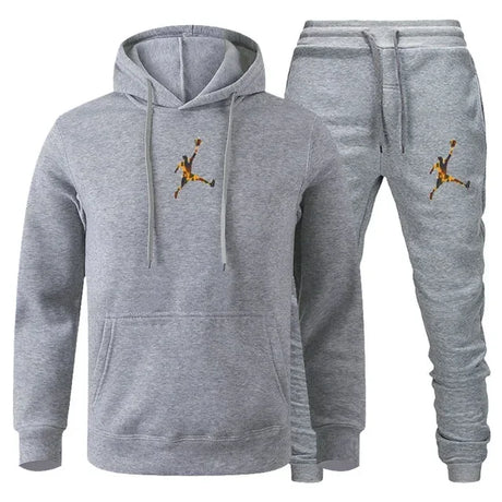 Spring and winter men and women can pullover hoodie + jogging pants two-piece hip hop sportswear suit fashion trend