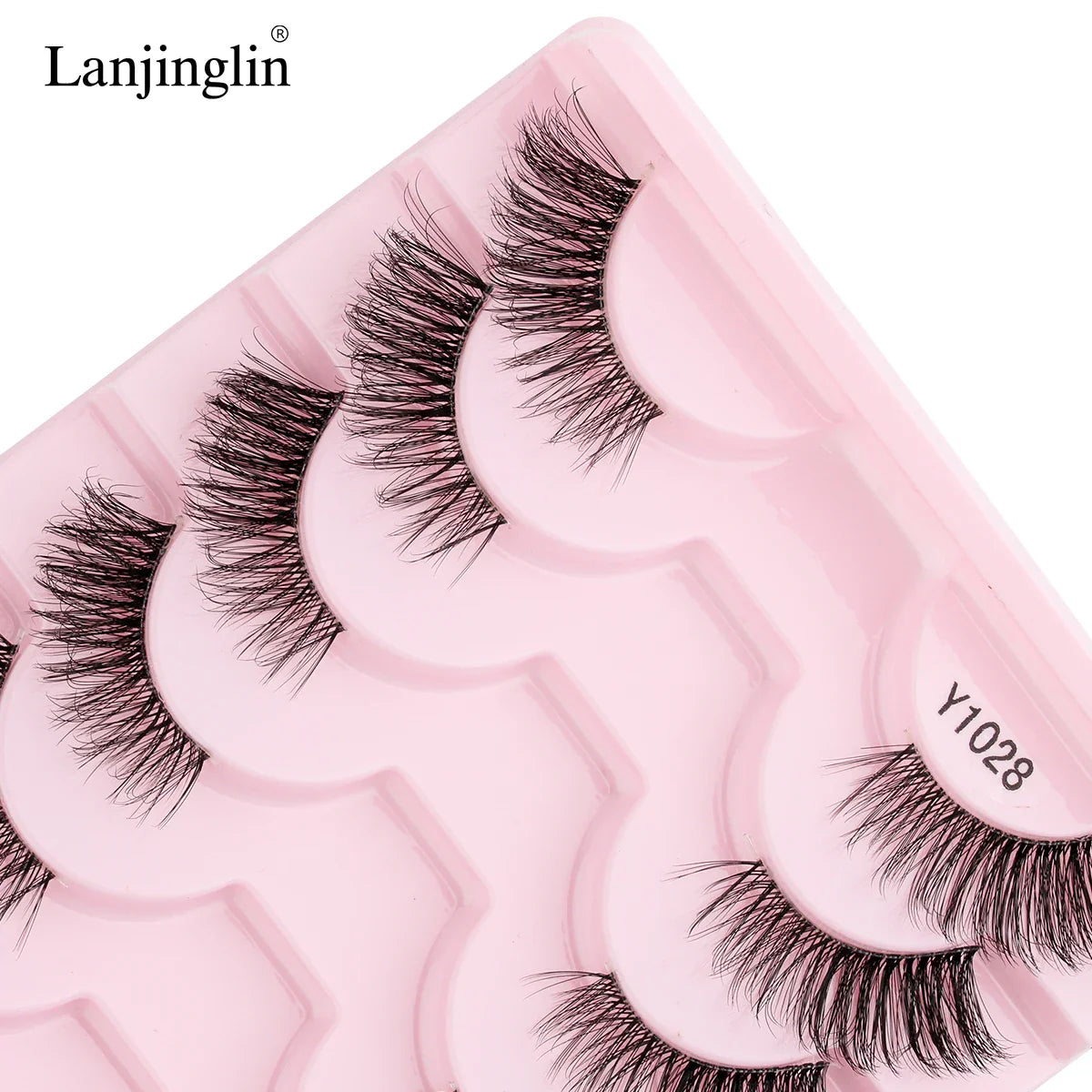 Half Eye Lashes 2/20 Boxes Natural Long Wholesale 3D Mink Lashes Clear Band Eyelash Extensions Makeup Tools Faux Cils maquillaje