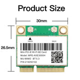 WiFi 6E AX210HMW Mini PCI-E Wifi Network Card Bluetooth 5.3 For AX210 Card 802.11AX Wireless Wi-Fi Adapter For Desktop Laptop