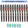 85Pcs/Set Erasable Pen Gel Pens 0.5mm Blue/Black ink Refills Rod Washable Handle School Writing Office Kawaii Stationery Gel Pen