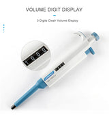 Laboratory Pipette Adjustable Single Channel Digital Micropipette With Pipettor Tips